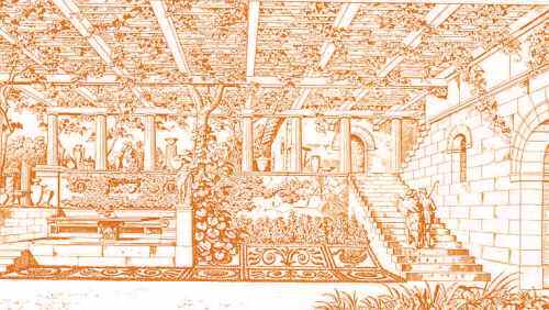 Loggia, Schinkel & Persius, Gardener's House, Potsdam.